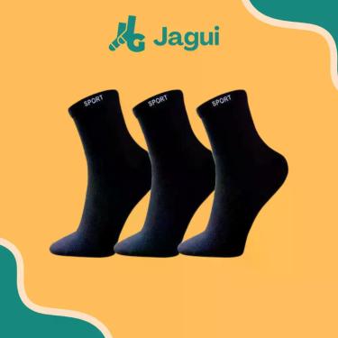 Imagem de Meias Masculinas Kit 24 Pares Cano Alto - Preta - Socks Jagui