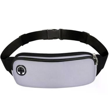 Imagem de Pochete Esportiva OEM Multicamadas Resistente à Água com Bolsa de Cintura Ajustável Preta Unissex