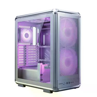 Imagem de Gabinete para Computador Masterframe 500 Mesh ARGB Mid Tower E-ATX Vidro Temperado Prata Cooler Master