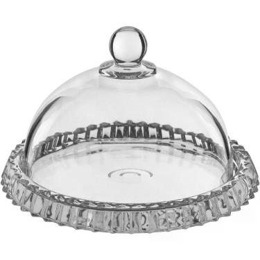 Imagem de Queijeira Redonda Home&co Com Tampa Eco Crystal 19x12x12cm