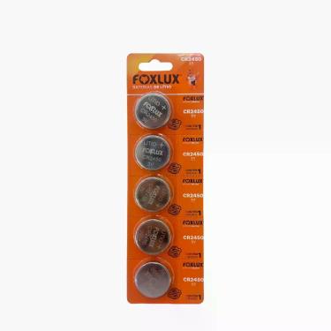 Imagem de Pilha Bateria Moeda 3V CR2430 Foxlux Lítio Kit com 5