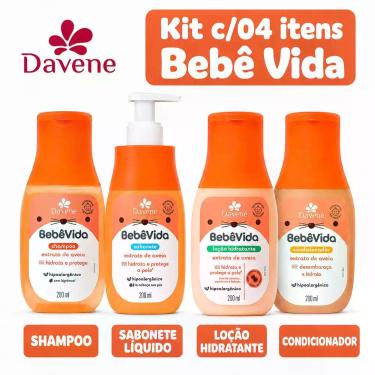 Imagem de Kit infantil bebê vida davene c/4 itens