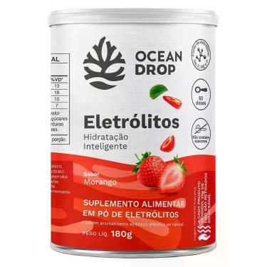 Imagem de Eletrólitos em Pó Sabor Morango 180g Ocean Drop