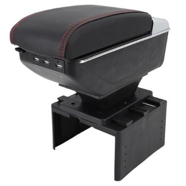 Imagem de Caixa de Armazenamento do Console Central do Carro, Descanso de Braço Ajustável Resistente Ao Desgaste Caso Ajuste Universal Multifuncional Flexível Com Ajuste de Porta de