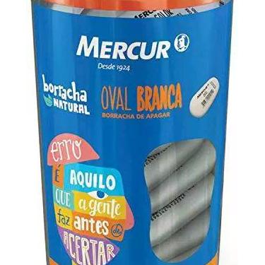 Imagem de Borracha Branca Oval Novo Tamanho - MERCUR