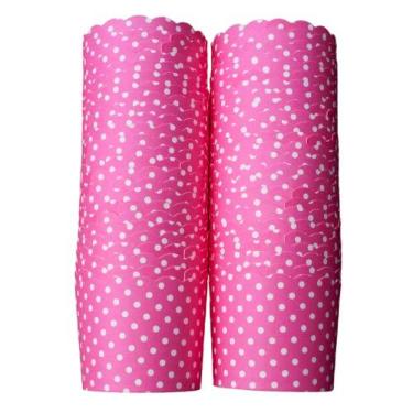 Imagem de BAKE-IN-CUP Formas de cupcake descartáveis à prova de gordura (rosa, copos grandes (pacote com 50)