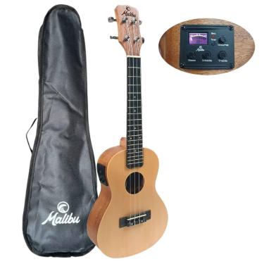 Imagem de Ukulele concert elétrico spruce sapele MU23E natural com bag - MALIBU