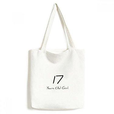 Imagem de 17 anos de idade menina jovem sacola de lona, bolsa de compras, bolsa casual