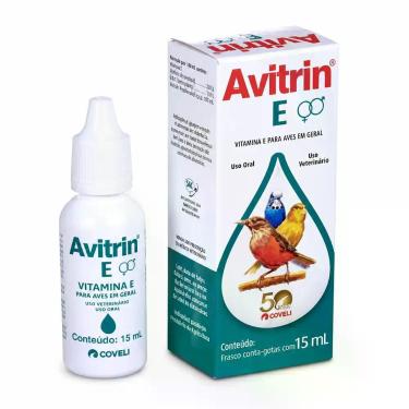 Imagem de Avitrin Complexo Vitamínico 15ml Suplemento para Aves e Pássaros Uso V