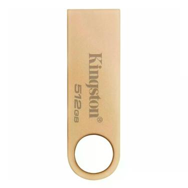 Imagem de Pendrive Kingston Datatraveler SE9 G3 USB 3.2 512GB Armazenamento Portátil Metal Dourado