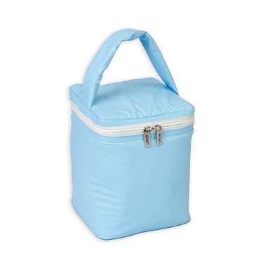 Imagem de Bolsa Térmica Pequena Azul, Impermeável, 4,5 Litros, com Alça de Transporte, Ideal para Bebidas e Alimentos