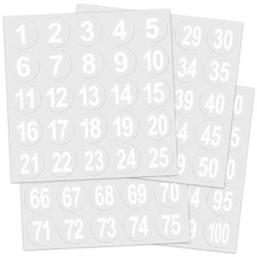 Imagem de Adesivo com números de capacete Teling 400 unidades de vinil com 3,8 c