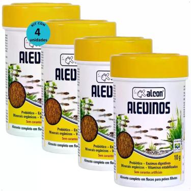 Imagem de Ração alcon alevinos 10g kit com 4