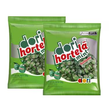 Imagem de Bala Hortelã Mint Recheada Dori 500g - 2 Pacotes
