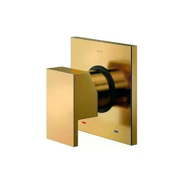 Imagem de Acabamento Monocomando Chuveiro E Ducha Higiênica Docol New Edge Base Deca 90021756043 Ouro Polido Ouro Polido