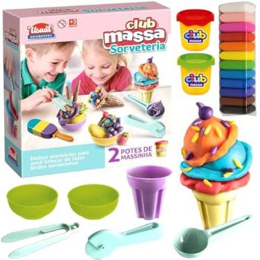 Imagem de Brinquedo Sorveteria de Massinha de Modelar com 12 Massinhas + Acessórios