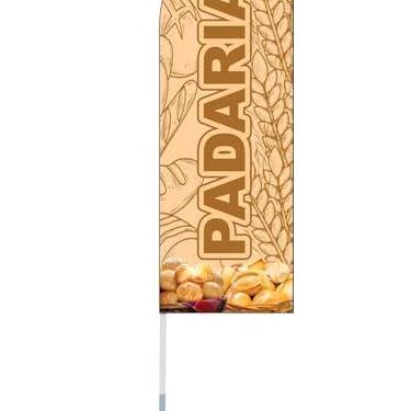 Imagem de WIND BANNER 3 METROS COMPLETO PERSONALIZADO PADARIA