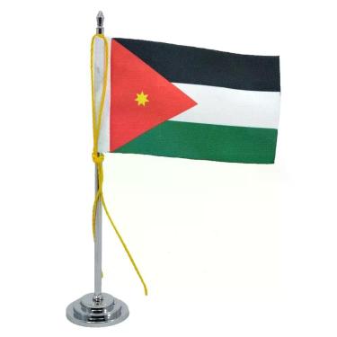 Imagem de Mini Bandeira De Mesa Jordânia 15 Cm Mastropoliéster