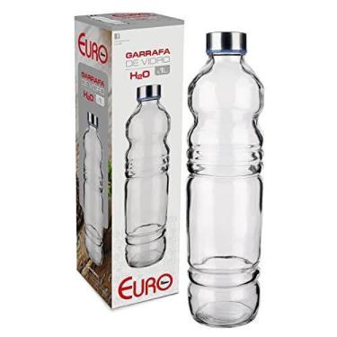 Imagem de Garrafa 1 litro H2O de Vidro transparente, VDR7243, Euro Home
