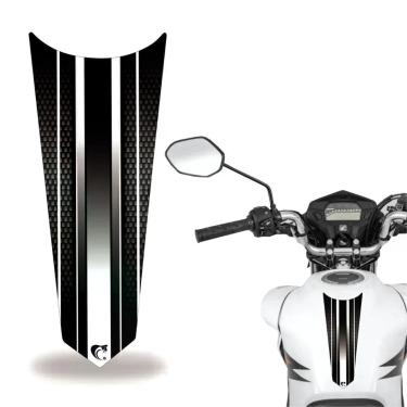 Imagem de Adesivo Faixa Gravata Tanque Moto Listra Carbono Preto