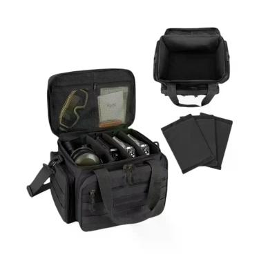 Imagem de Bolsa Tática MOLLE Preta Para Transporte De Equipamentos De Resgate Em