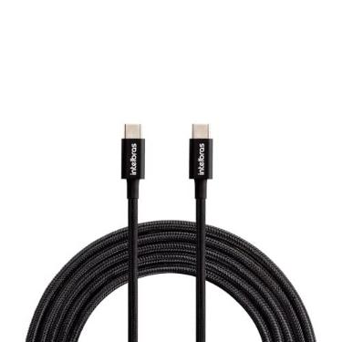 Imagem de Cabo USB-C 1,5m em Nylon Intelbras EUCC 15NP Preto