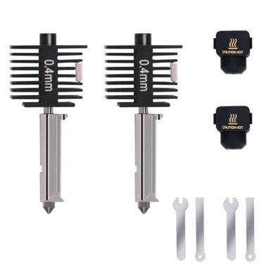 Imagem de KOYOFEI Kit De Atualização De Hotend 2Pcs A1 Mini, Kit De Bloco De Aquecimento De Cabeça De Impressão De Impressora 3D Com Bico De Aço Temperado De 0,4 Mm E Meias De Silicone Para Bambu Lab A1/A1 Mini