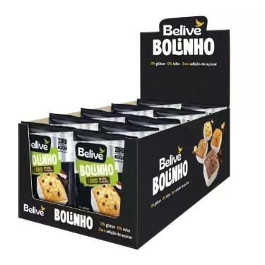 Imagem de Bolinho Sem Glúten Sem Açúcar, Belive Coco + Chocolate Contendo 10 Uni