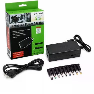 Imagem de Kit Fonte para Notebook Até 120W Carga Rápida com Proteção e Ajuste de Voltagem MDM