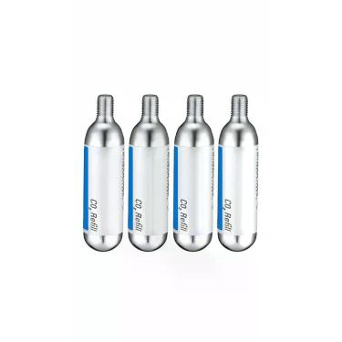 Imagem de 5x Cartucho Refil Cilindro De Co2 16g Pneu Bicicleta Prata - Congratul