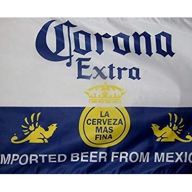 Imagem de Bandeira de cerveja extra Corona de 7,62 x 1,52 m banner de luxo para ambientes internos e externos