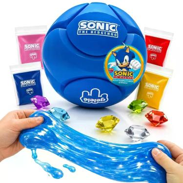 Imagem de Bola Quebra-Cabeça Sonic Com Slime Esmeralda Do Caos Surpresa Infantil