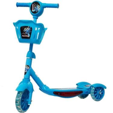 Imagem de Patinete Infantil 3 Rodas Gel Musical Cesta Luzes Masculino Feminino M