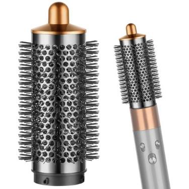 Imagem de PUREGUST Escova Redonda Volumizadora Compatível com Dyson Airwrap, Acessório Oval para Cabelos com Volume Dourado