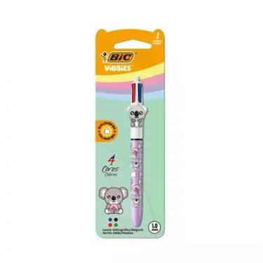Imagem de Caneta esferográfica 1.0 retrátil Vibbies Coala 4 cores - Bic