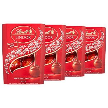 Imagem de 4 Caixas de 37g, Bombons de Chocolate Suiço, Lindt Lindor