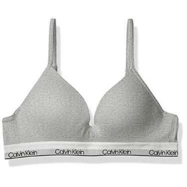 Imagem de Calvin Klein Sutiã híbrido sem costura para meninas, Cinza mesclado, 32A