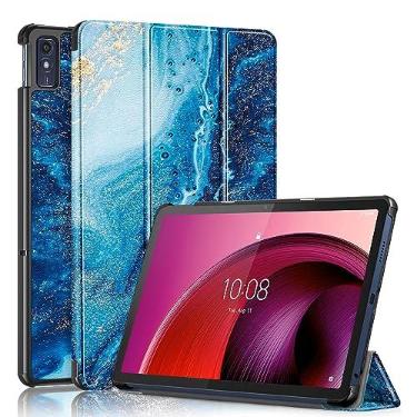 Imagem de Gylint Capa para Lenovo Tab M10 5G 10,6 polegadas 2023, capa dobrável de couro PU ultrafino com suporte para Lenovo Tab M10 5G TB360ZU Sea Wave