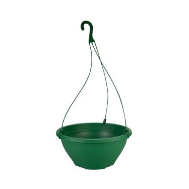 Imagem de Vaso De Planta Plástico Redondo Versátil Decorativo Com Alça 3,5 Litros Jardim Horta Flores Plantas (Verde)