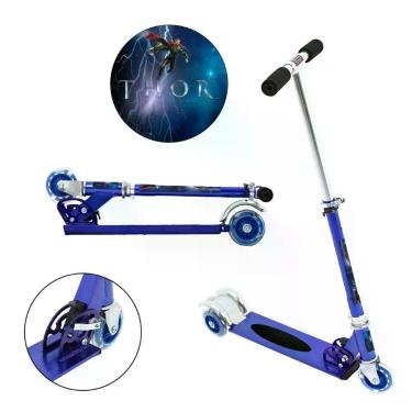 Imagem de Patinete Thor Marvel 3 Rodas Ajuste de Altura Azul - DM Radical