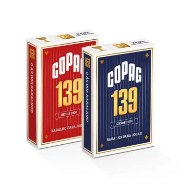 Imagem de COMP Kit 2 Baralhos 139 Naipe Convencional 55 Cartas Copag - 91016 CAR
