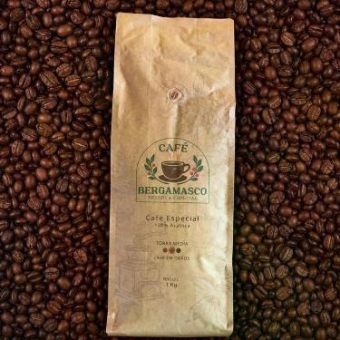 Imagem de Café especial 100 arábica 01kg grãos torra média bergamasco reserva es