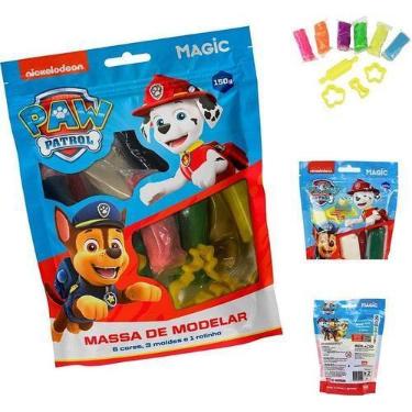Imagem de Massa Para Modelar Criativa Patrulha Canina Chase 150g Com 6 Cores E 3