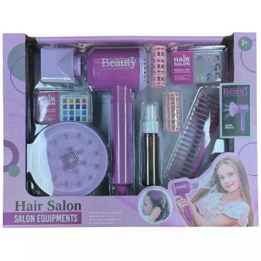 Imagem de Kit Secador de Cabelo Infantil Hair Salon com Acessórios - BBR Toys
