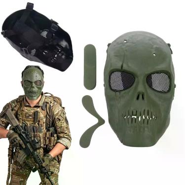Imagem de Mascara Caveira Black Skull Airsoft Paintball Cosplay Tatic - MASK BLA