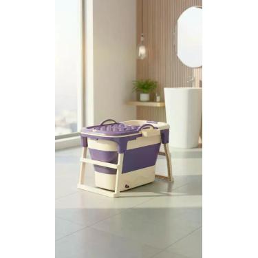 Imagem de Banheira Infantil Dobrável com Tampa 140L Violeta - Congratulations St