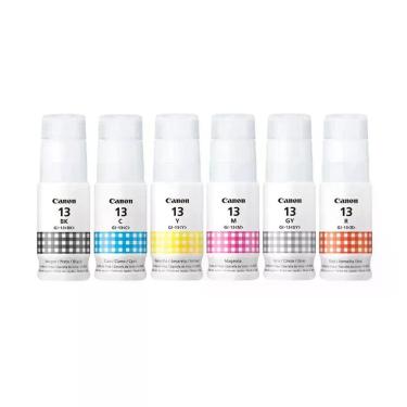 Imagem de Kit 6 Cores Tinta Canon Gi-13 Gi13 Original Para Impressora Mega Tank G510 G610 G-510 G-610 6x60ml