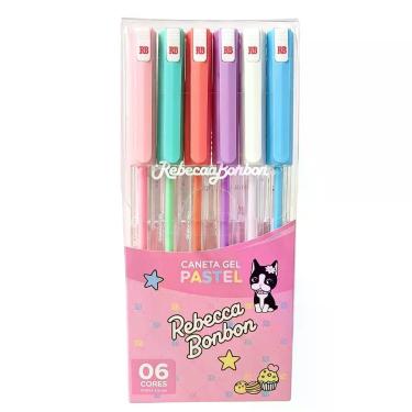 Imagem de Caneta em Gel 6 Cores Pastel Rebecca Bonbon Ponta Fina 1,0mm Volta Aul