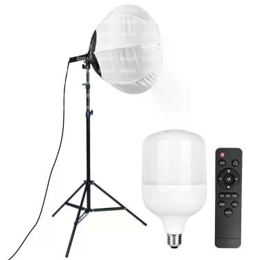 Imagem de Softbox Lanterna Balão Chines Lampada Led Bicolor Greika 65cm + Tripé,