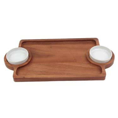 Imagem de Tábua com 2 Molheira Acácia 40cm - A\CASA
